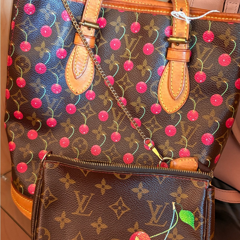 Vintage Louis Vuitton Cherry Pattern Tote Bag